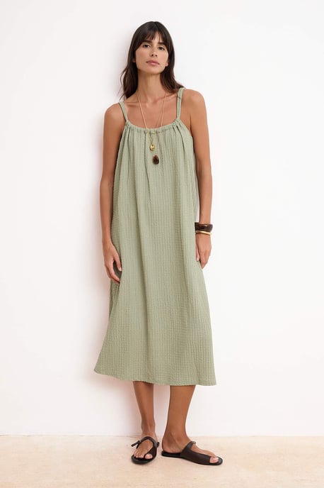 Ärmelloses, flaches Midi-Kleid für Damen - Image 1