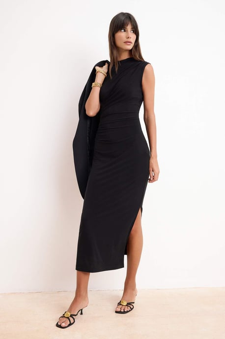 Damen-Midikleid, ärmellos, figurbetont, flach - Image 1