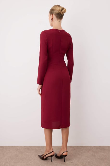 Flaches, mittellanges A-Linien-Kleid für Damen, ideal für Tag und Nacht - Image 3