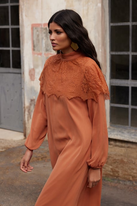 Turkishsouq Gerades Maxi-Hijab-Kleid, lang, stilvoll/abendlich - Braun - Image 2
