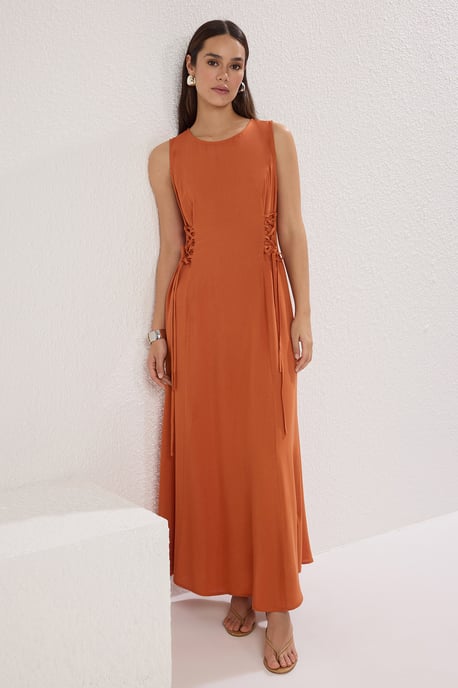 Ärmelloses, gerades Damen-Midikleid für Freizeit und Alltag - Image 1