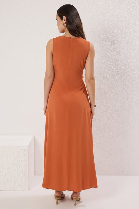 Ärmelloses, gerades Damen-Midikleid für Freizeit und Alltag - Image 3