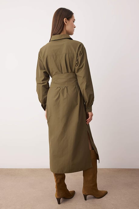 Damen-Midikleid, lang, lässig/A-Linien-Kleid - Image 3