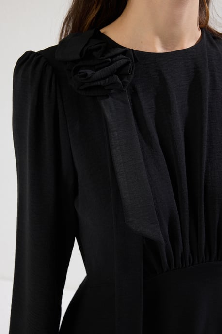 Langes, gerades, figurbetontes Hijab-Kleid für Damen, lässig/alltagstauglich - Image 2