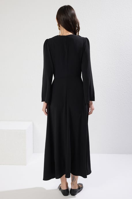 Langes, gerades, figurbetontes Hijab-Kleid für Damen, lässig/alltagstauglich - Image 3