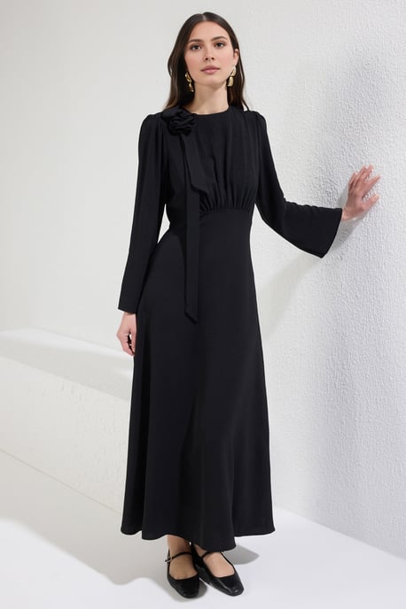 Langes, gerades, figurbetontes Hijab-Kleid für Damen, lässig/alltagstauglich - Image 4