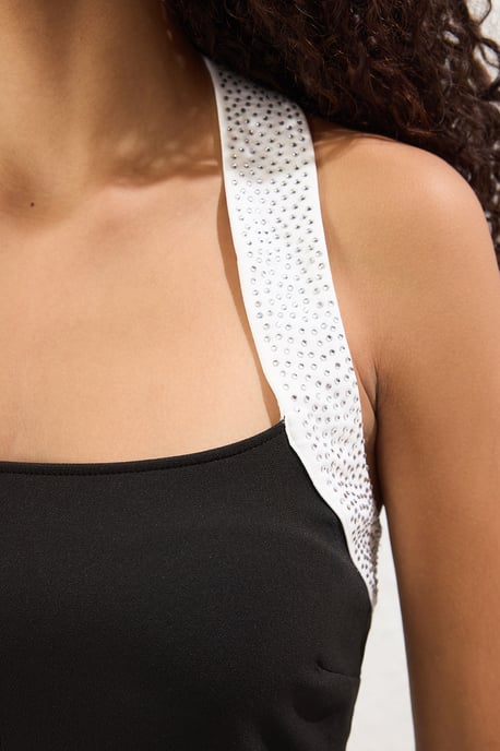 Sehr farbenfrohes, gerades, wadenlanges, elegantes und figurbetontes Abendkleid für Damen - Image 2