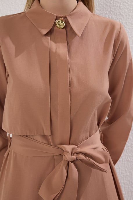 Langes, gerades Damen-Hijab-Kleid für Freizeit und Alltag - Image 2