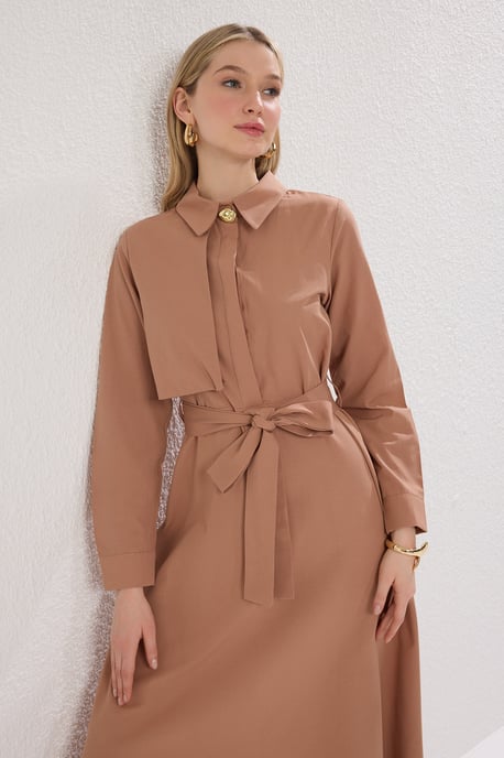 Langes, gerades Damen-Hijab-Kleid für Freizeit und Alltag - Image 4