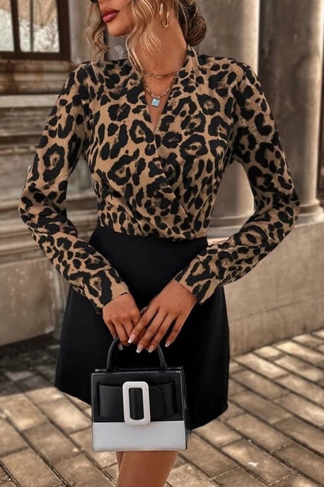 Damen Minikleid mit farbenfrohem Tiermotiv, lang, elegant/figurbetont, für den Abend - Image 3
