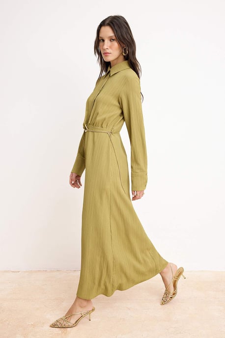 Langes, flaches Maxikleid für Damen, lässig/alltagstauglich, A-Linien-Schnitt, Hijab-Stil - Image 4
