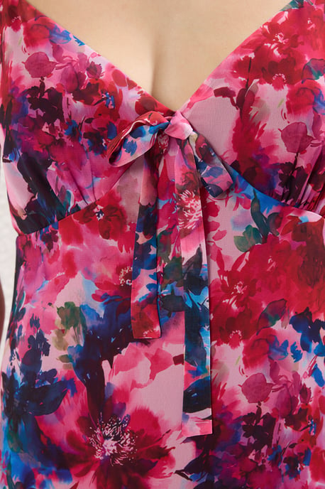 Damen-Maxikleid mit Blumenmuster, locker fallend, für Tag und Nacht - Image 2