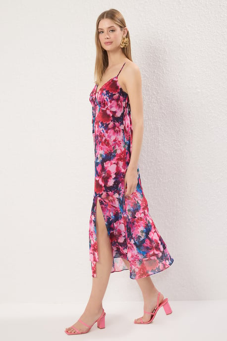Damen-Maxikleid mit Blumenmuster, locker fallend, für Tag und Nacht - Image 4