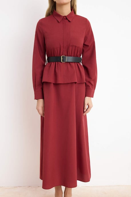 Langes, flaches Maxikleid für Damen, lässig/alltagstauglich, A-Linien-Schnitt, Hijab-Stil - Image 2