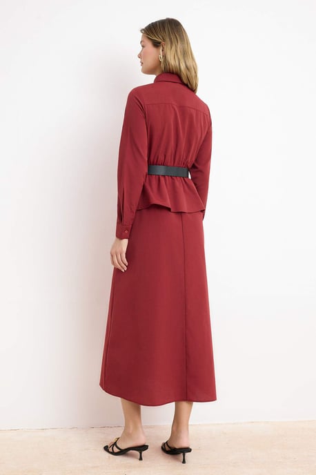 Langes, flaches Maxikleid für Damen, lässig/alltagstauglich, A-Linien-Schnitt, Hijab-Stil - Image 3