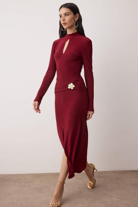 Elegantes, figurbetontes Maxikleid für Damen, gerade geschnitten, lang/perfekt für den Abend - Image 1