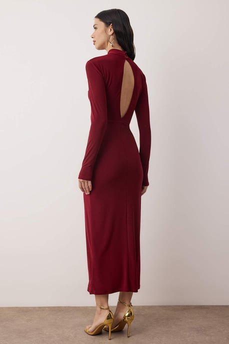 Elegantes, figurbetontes Maxikleid für Damen, gerade geschnitten, lang/perfekt für den Abend - Image 3