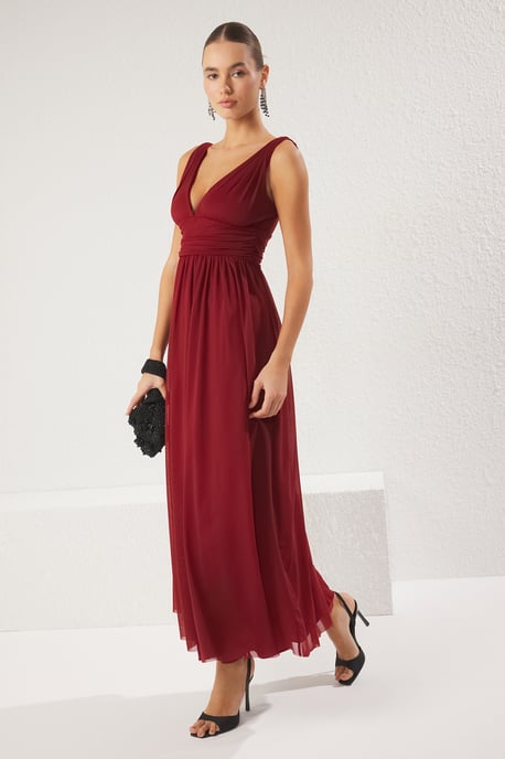bordeauxrotes Abendkleid & Abschlusskleid - Image 1