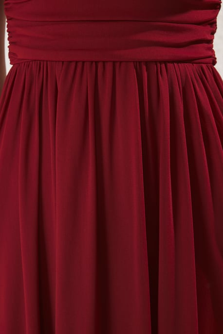 bordeauxrotes Abendkleid & Abschlusskleid - Image 2