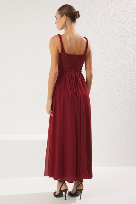 bordeauxrotes Abendkleid & Abschlusskleid - Image 3