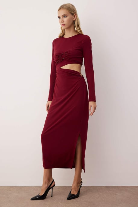 Langes, flaches Maxikleid für Damen, ideal für Abschlussfeiern/Ballabende, figurbetont - Image 1
