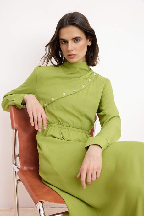 Langes, flaches Maxikleid für Damen, lässig/alltagstauglich, A-Linien-Schnitt, Hijab-Stil - Image 4