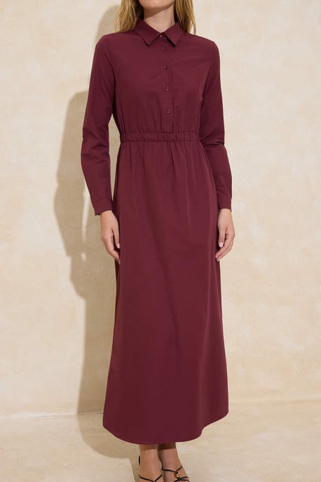 Langes, flaches Maxikleid für Damen, lässig/alltagstauglich, A-Linien-Schnitt, Hijab-Stil - Image 2