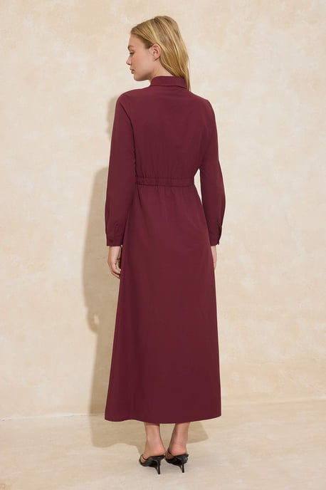 Langes, flaches Maxikleid für Damen, lässig/alltagstauglich, A-Linien-Schnitt, Hijab-Stil - Image 3