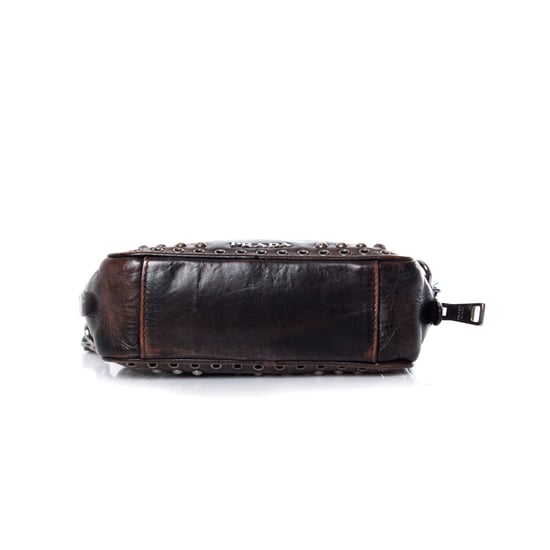 Prada, Vitello Vintage verziertes Kamerakurier-Tasche. - Image 5