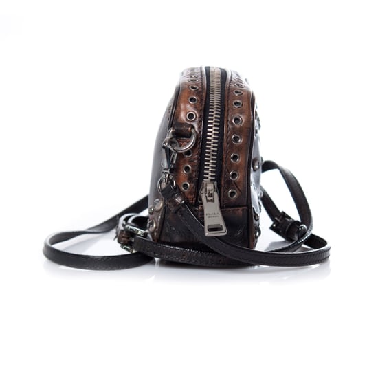 Prada, Vitello Vintage verziertes Kamerakurier-Tasche. - Image 6