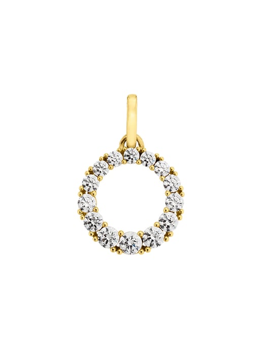 Orolino Anhänger Gold 333 mit 14 weißen Zirkonia-Steinen - Image 1