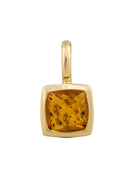 Orolino Anhänger Gold 585 mit echtem Citrin 5x5mm - Image 1