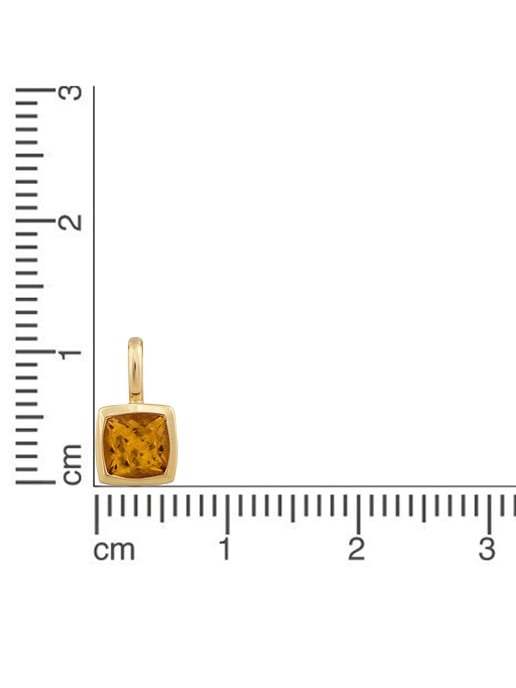 Orolino Anhänger Gold 585 mit echtem Citrin 5x5mm - Image 2
