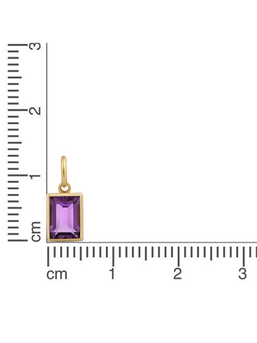 Orolino Anhänger 585 Gold mit echtem Amethyst 6,5x4,5mm - Image 2