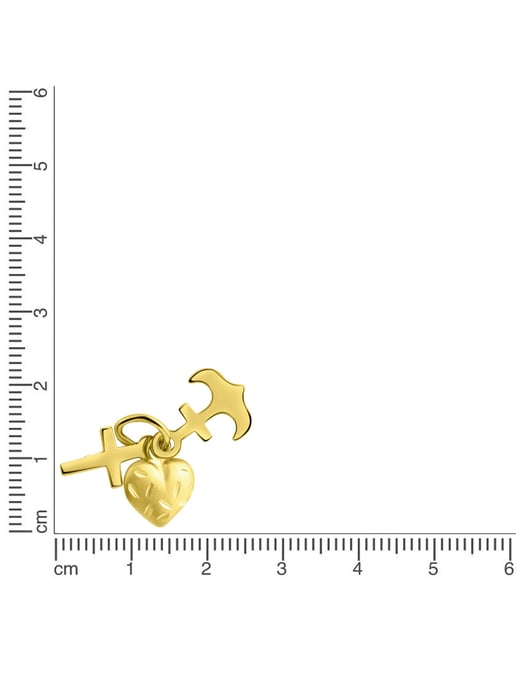 Fascination by Ellen K. Anhänger Gold 375 Motiv Glaube, Liebe, Hoffnung - Image 2