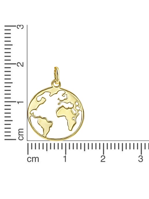 Orolino Anhänger 375 Gold mit Weltkugel-Motiv - Image 2