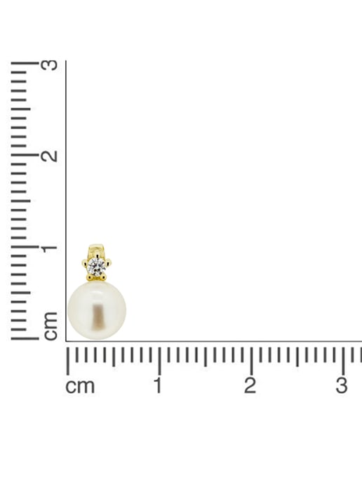 Orolino Anhänger 585 Gold mit Brillant 0,03ct. + Perle weiß 5,5-6mm - Image 2