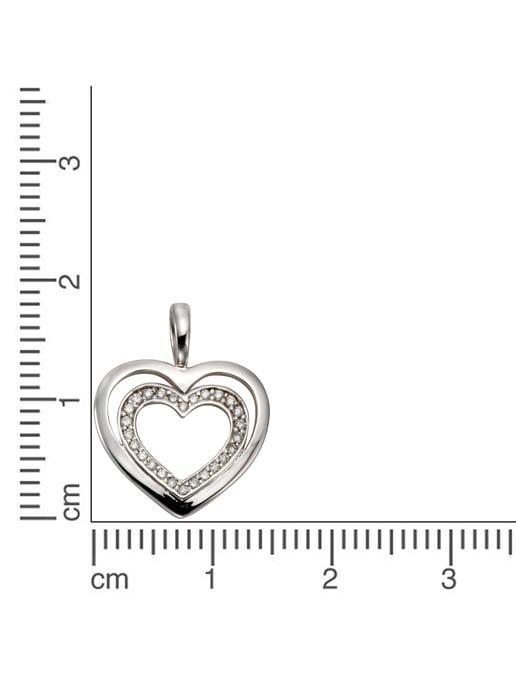 Orolino Anhänger Gold 585 Herz-Motiv mit 26 Brillanten zus. 0,11ct. - Image 2
