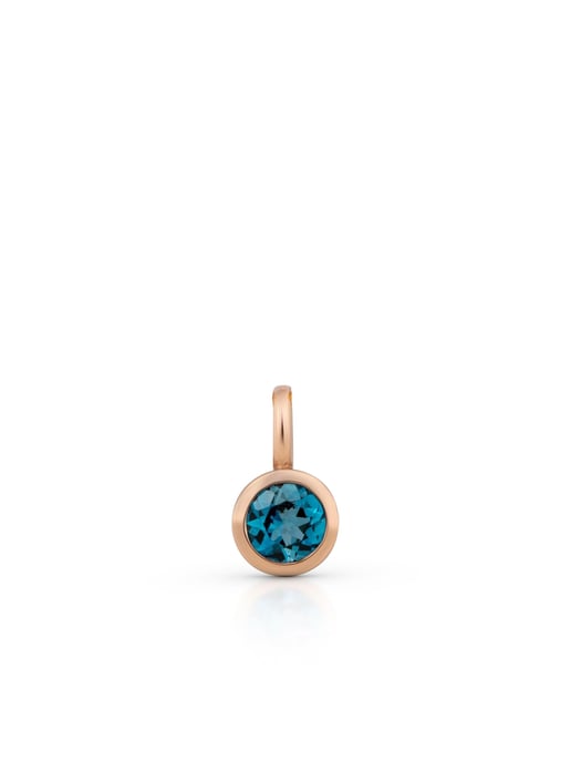 Orolino Anhänger 585 Gold rosé mit Blautopas (beh.) - Image 1