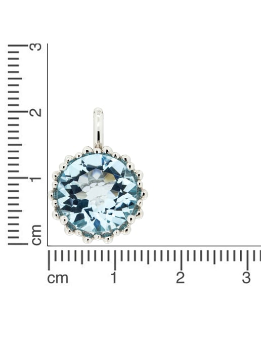 Orolino Anhänger 585 Gold mit Topas blau (beh.) 11,5mm rund - Image 2