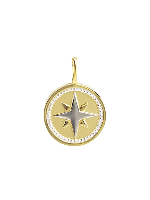 Orolino Anhänger 375 Gold zweifarbig mit Windrosen-Motiv - Image 1