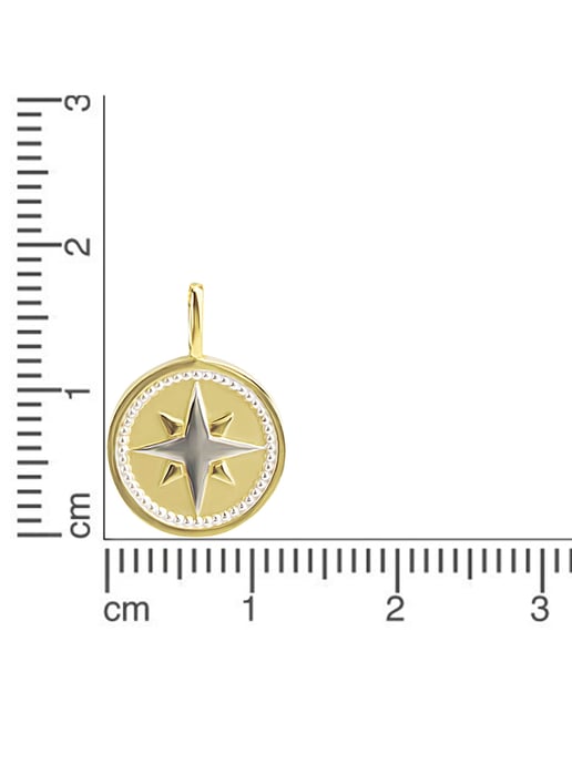 Orolino Anhänger 375 Gold zweifarbig mit Windrosen-Motiv - Image 2