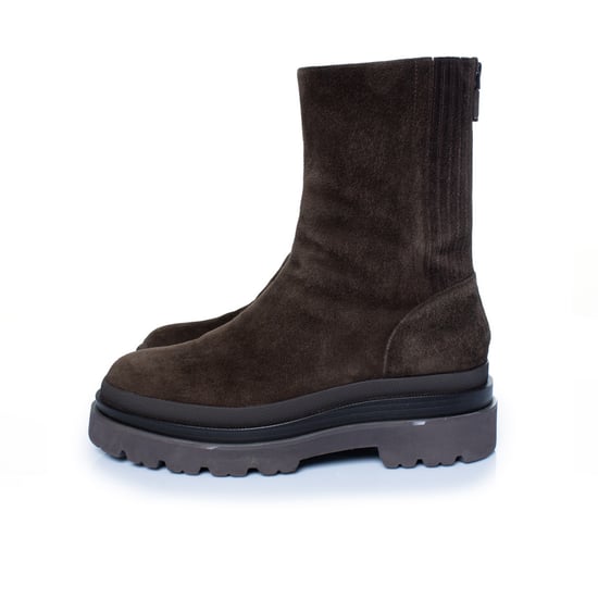 Lola Cruz, Pruga, braune Wildlederstiefel - Image 2