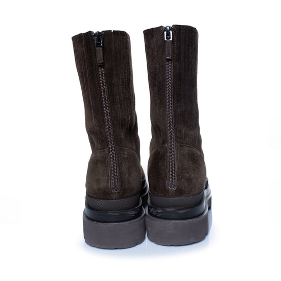 Lola Cruz, Pruga, braune Wildlederstiefel - Image 3