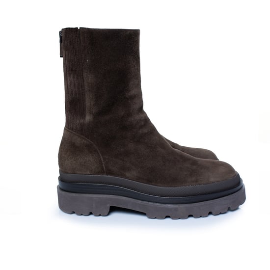 Lola Cruz, Pruga, braune Wildlederstiefel - Image 4