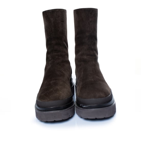Lola Cruz, Pruga, braune Wildlederstiefel - Image 5