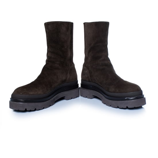 Lola Cruz, Pruga, braune Wildlederstiefel - Image 6