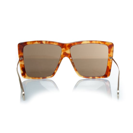 Gucci, übergroße Sonnenbrille in Havannabraun - Image 4
