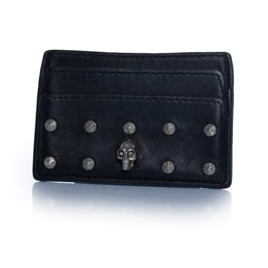 Alexander McQueen, schwarzer Leder-Kartenhalter - Image 1