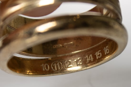 Maison Margiela, goldfarbener Ring - Image 5